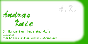 andras knie business card